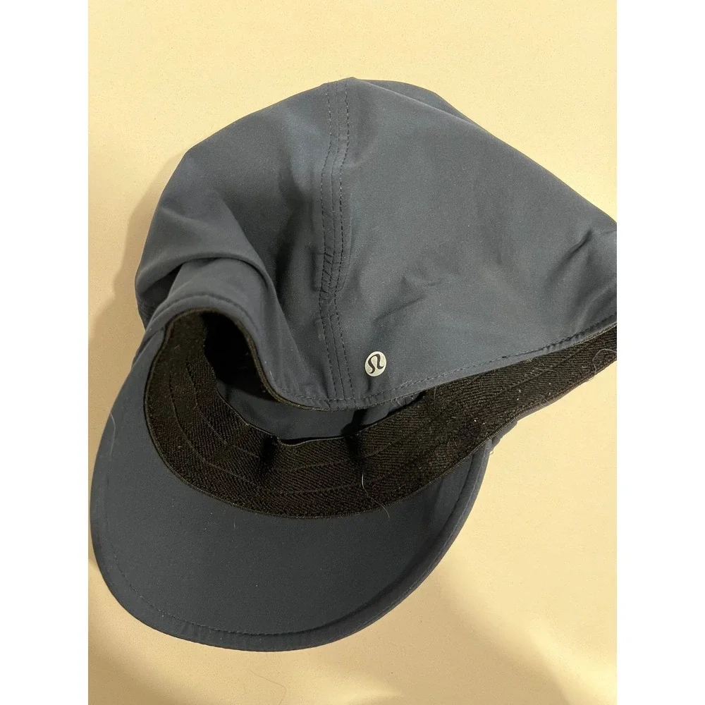 Lululemon Running Hat Womens OS Navy Blue Reflective Technical Athletic Cap